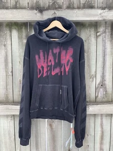 Off White Pullover Hoodie Men’s XSS Water Delay Streetwear Virgil Women’s NWT - Picture 1 of 7