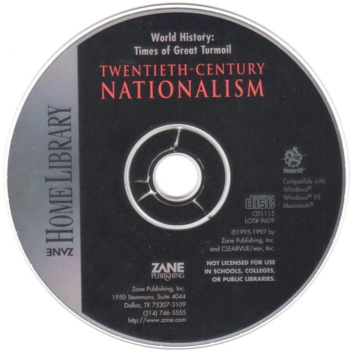 Zane: World History: Twentieth Century Nationalism  (Win/Mac) - NEW CD in SLEEVE - Image 1 of 1