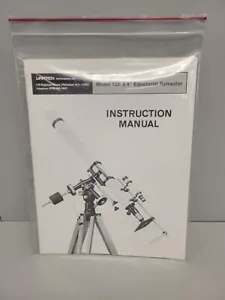 Early Unitron 128 2.4" Equatorial Refractor Instruction Manual New Old Stock - Picture 1 of 8