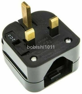 CONVERTIDOR ADAPTADOR DE ENCHUFE DE RED ELÉCTRICA CONECTADO A TIERRA EE. UU. CANADÁ JAPÓN CHINA AL REINO UNIDO, FUSIBLE 10A - Imagen 1 de 4
