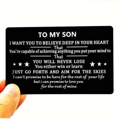 Wallet Insert Card To my Son Gift From Mum To My Son Heartfelt Message Son Gift