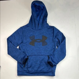 Under Armour Boys Blue Performance Fleece Hoodie Sweatshirt Size Youth Medium - Picture 1 of 5
