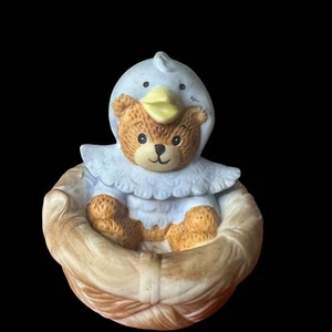 Figura Lucy & Me Enesco Baby Bird Bear In Nest 1987 - Imagen 1 de 12