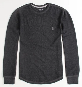 Volcom Stone Eleventh Burnout Faded Charcoal Gray Herren Thermo Shirt T-Shirt Neu mit Etikett - Bild 1 von 1