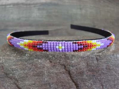 Navajo Indian Hand Beaded 3/8" Head Band by Cleveland - Image 1 of 4