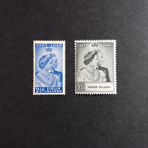 COLONIE INGLESI - VIRGIN ISLANDS 1949/ SILVER WEDD, SERIE DI 2 VALORI LING. MH* - Imagen 1 de 2