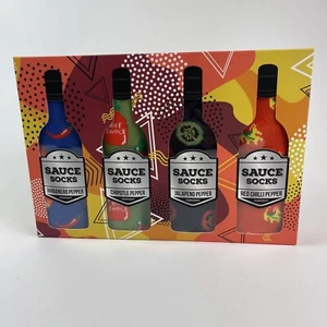 Orrsum Sock Co. Neuheit Socken Herren heiße Sauce neu im Karton Größe 8-12 vier Paar - Bild 1 von 9