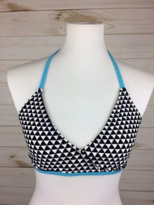 Circo Girl's black & white argyle bikini halter bra Sz XL (14/16) - Image 1 of 4