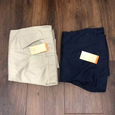 French Toast Boys Waist Relax Fit Pull On Pants Navy Khaki Sz 16 LOT OF 2 - Image 1 of 4