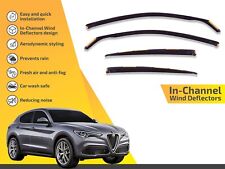 In Channel for Alfa Romeo Stelvio 2017-up wind deflectors sun visors 4pcs