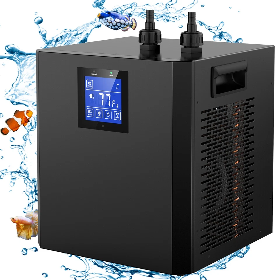 300L 1/3 HP Aquarium Chiller Water Chiller Hydroponic Tank Cooler With Remote - Image 1 of 4