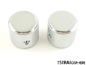 2 Fender Vintera II 50s Precision P Bass GUITAR KNOBS Control Volume Tone Chrome - Picture 1 of 1