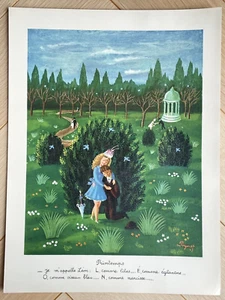 Peynet Gravure humoristique Printemps les amoureux de Peynet - Picture 1 of 1