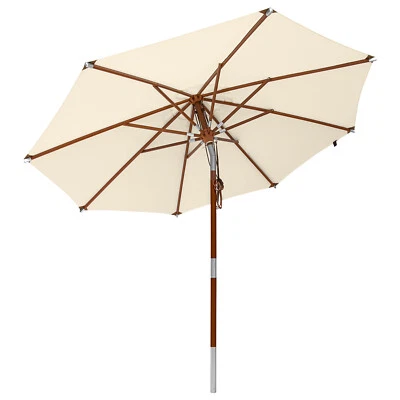 anndora Sonnenschirm Knickschirm Gartenschirm Knicker ø 3 m rund Natural B-Ware