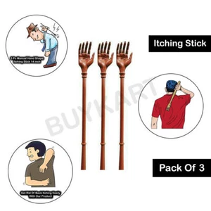 MANUAL MASSAGE ITCHING STICKS HAND BACK SCRATCHER FOR ITCHY SPOTS & RELIEF 3PCS - Picture 1 of 6