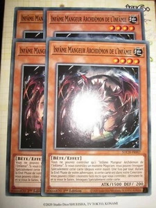YU-GI-OH! PLAYSET (LOT DE 4) INFÂME MANGEUR ARCHEDEMON SDCH-FR007 NEUF FR ED 1 - Picture 1 of 1