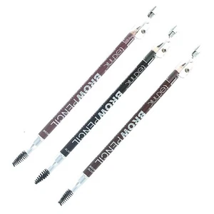 Technic Eyebrow Pencil Brow Liner Spoolie Brush & Sharpener Extra Long Black - Picture 1 of 1