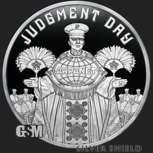 2023 - GIORNO DEL GIUDIZIO - 1 oncia .999 FINE SILVER SHIELD PROOF MICROMINTAGE IN MAGAZZINO! - Foto 1 di 3