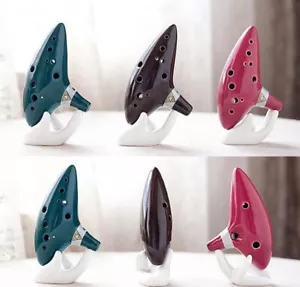 w/ 3 Gifts 12 Hole Ocarina Ceramic Alto C Vessel Flute Musical Legend of Zelda - Picture 1 of 16