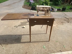 1961 Singer 403  Slant-O-Matic Special Sewing Machine With Table Working  Extras - Picture 1 of 24