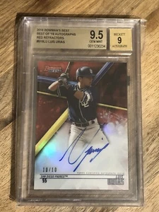 2018 BOWMANS BEST LUIS URIAS AUTO RED REFRACTOR RC #d/10 BGS 9.5 GEM PADRES🔥 - Picture 1 of 1