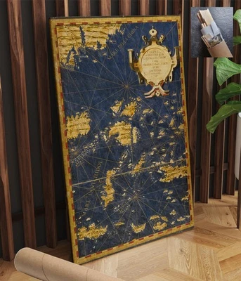 Filipinas Asia Mapa Moluca Egnazio Danti ARTE DE PARED DE LIENZO 18x30 pulgadas Foto 1 de 3