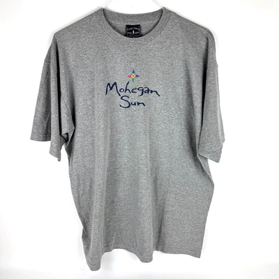 Vintage Mohegan Sun T Shirt 1990s Casino Logo on Camp David Made in USA Adult XL - Image 1 of 4