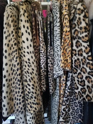 1960's-1970's Leopard Faux Fur Womens Vintage Coat & Vest Lot All Sizes Safari - Image 1 of 4