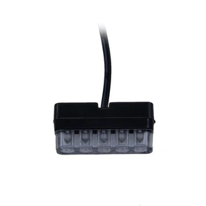 Kennzeichenbeleuchtung schwarz Mini LED Nummernschildbeleuchtung Motorrad Roller - Picture 1 of 4