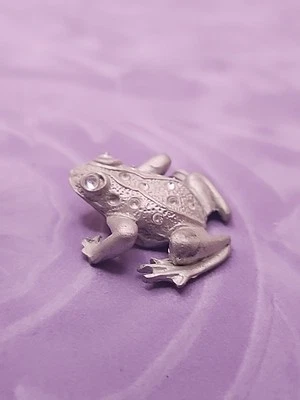 Figura de rana increíble de colección firmada por Nancy Katz ojos de estrás Foto 1 de 4