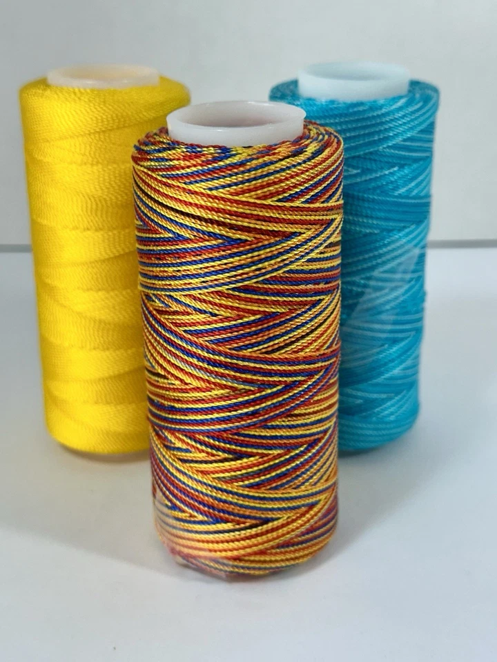 FF Nylon Thread Three 4” Spools Approx 300 Yard Each Multi Color Reed Sewing - Image 1 of 3