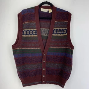 Vintage Murano Herren große Pullover Weste Italy Grunge Opa Fair Isle Nordic - Bild 1 von 6