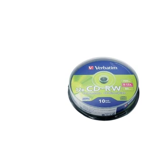 Verbatim CD-RW 12X Rewritable 10 Discs Barrel 43480 Blank CD Music - Imagen 1 de 2