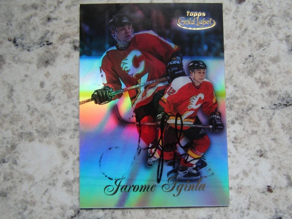 Calgary Flames Jarome Iginla Firmado Autografiado 1999-2000 Topps Etiqueta Dorada Como Nuevo Foto 1 de 1