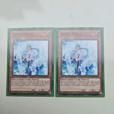 2x LEHD-ENC12 EFFECT VEILER COMMON 1ST EDITION YuGiOh CARD NM/M - Image 1 of 4
