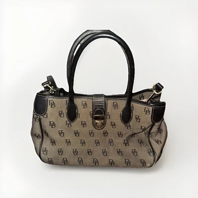 Bolso de Mano Dooney & Bourke Monograma Vintage Logo Y2K Marrón Foto 1 de 4