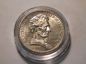 1918 Lincoln Illinois Commemorative Silver Half Dollar 50c ~USA Shipping $3.00 - Picture 1 of 9