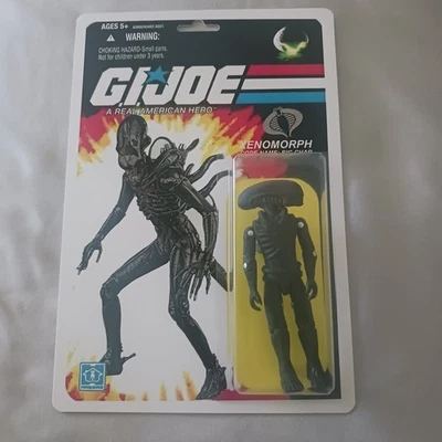 Xenomorfo GI Joe Alien hecho a medida con tarjetero junta tórica construcción alienígenas Foto 1 de 2