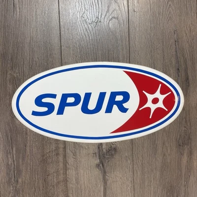 Vintage Original SPUR Gas Oil Station Advertising Decal Sticker Sign 16”x8” NOS - Image 1 of 4