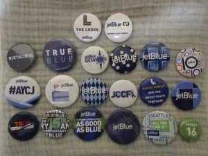 Sammlung von 20 JetBlue Mitarbeiter Crewmitglied Sammler Pins JFK AYCJ SELTEN RARITÄT - Bild 1 von 5