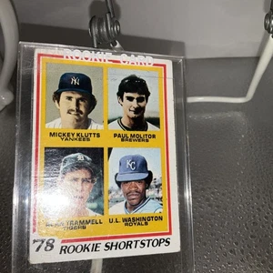 1978 Topps Baseball #707 Rookie Shortstops Trammell Monitor  - Picture 1 of 2
