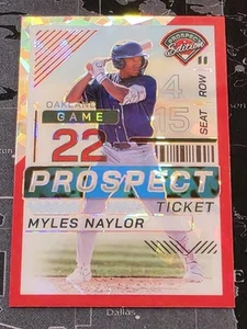 2024 Panini Prospect Edition - Myles Naylor #99 Red Ice Prizm (RC) - Foto 1 di 2