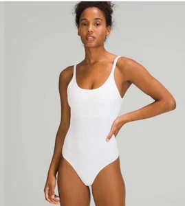 LULULEMON Ebb To Street Ribbed Bodysuit Padded Light Support Women’s Sz 14 - Picture 1 of 4