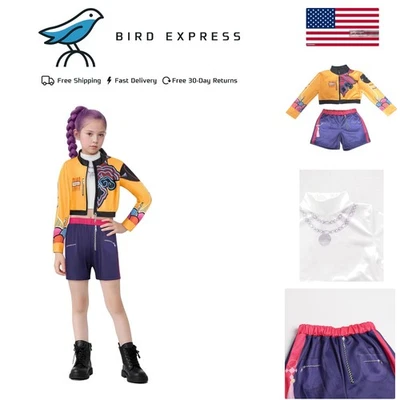 KPop Demon Hunters Costume Rumi - Size 9-10 - Top, Jacket and Shorts - Halloween - Image 1 of 4