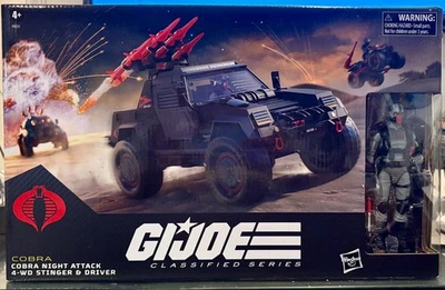 G.I. Vehículo Joe Classified Cobra Night Attack Stinger 4x4 escala 6" con conductor Foto 1 de 2