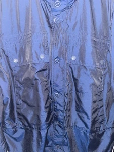 Pretty Green Mens Jacket Large Navy Iridescent Shimmer Casuals Liam Gallagher - Picture 1 of 7