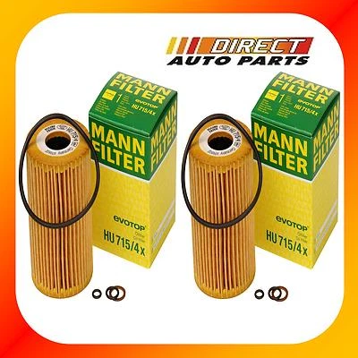 Paquete de 2 filtros de aceite OEM BMW Mann-Filter HU 715/4x Z3, 318i, 318ti, 318is 1999-1996 Foto 1 de 4