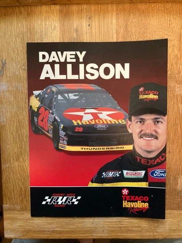 1991 NASCAR Winston Cup Schedule Davey Allison Mini Poster 🏎️ Cover