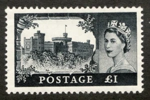 1955 Great Britain Sc #312 - £1 QEII & Castle - MH postage stamp Cv$120 - Picture 1 of 1