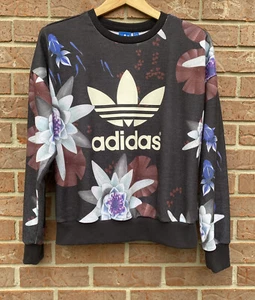 Adidas X Shinpei Naito FARM Lotus Sweatshirt Floral Fish Dark Gray Women’s XS - Picture 1 of 7